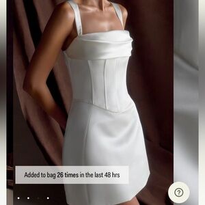 Meshki Satin White Mini Dress